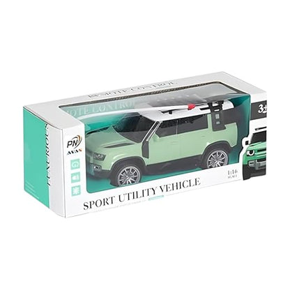 RC Defender SUV Car | 2.4GHz Remote Control Off-Road Vehicle | LED Light Spray RC Car for Kids